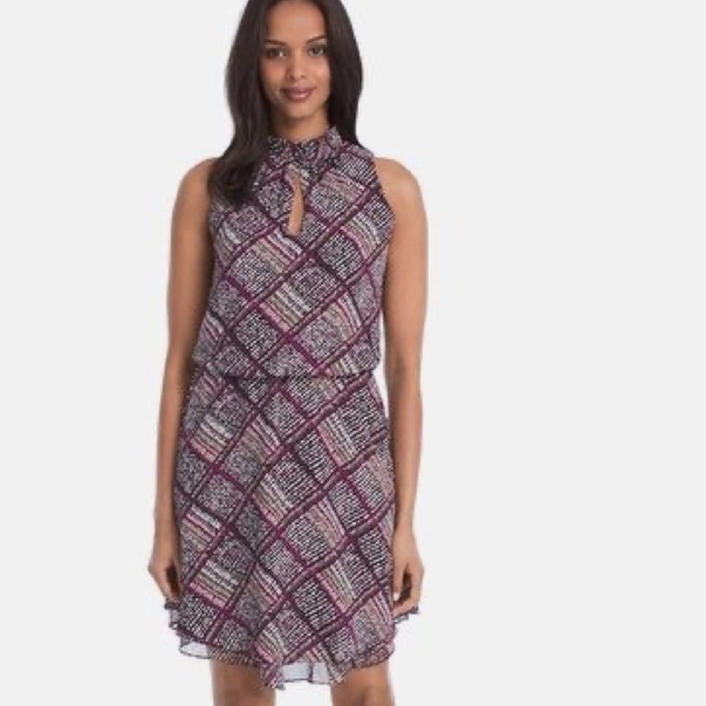 Elegant Plaid Sleeveless Dress